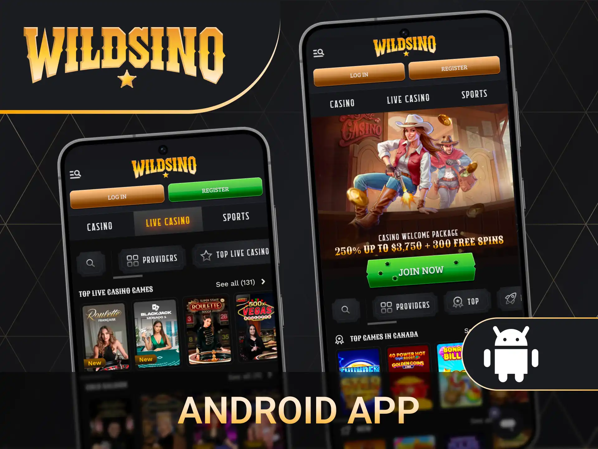 Install the Wildsino Android app and enjoy fast mobile performance.