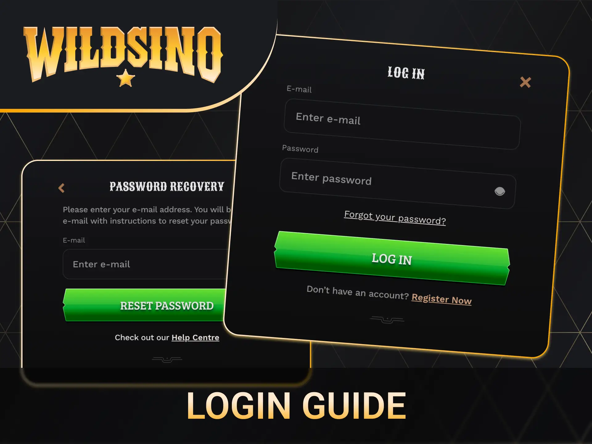 Log in to your Wildsino account to manage balance and bets easily.