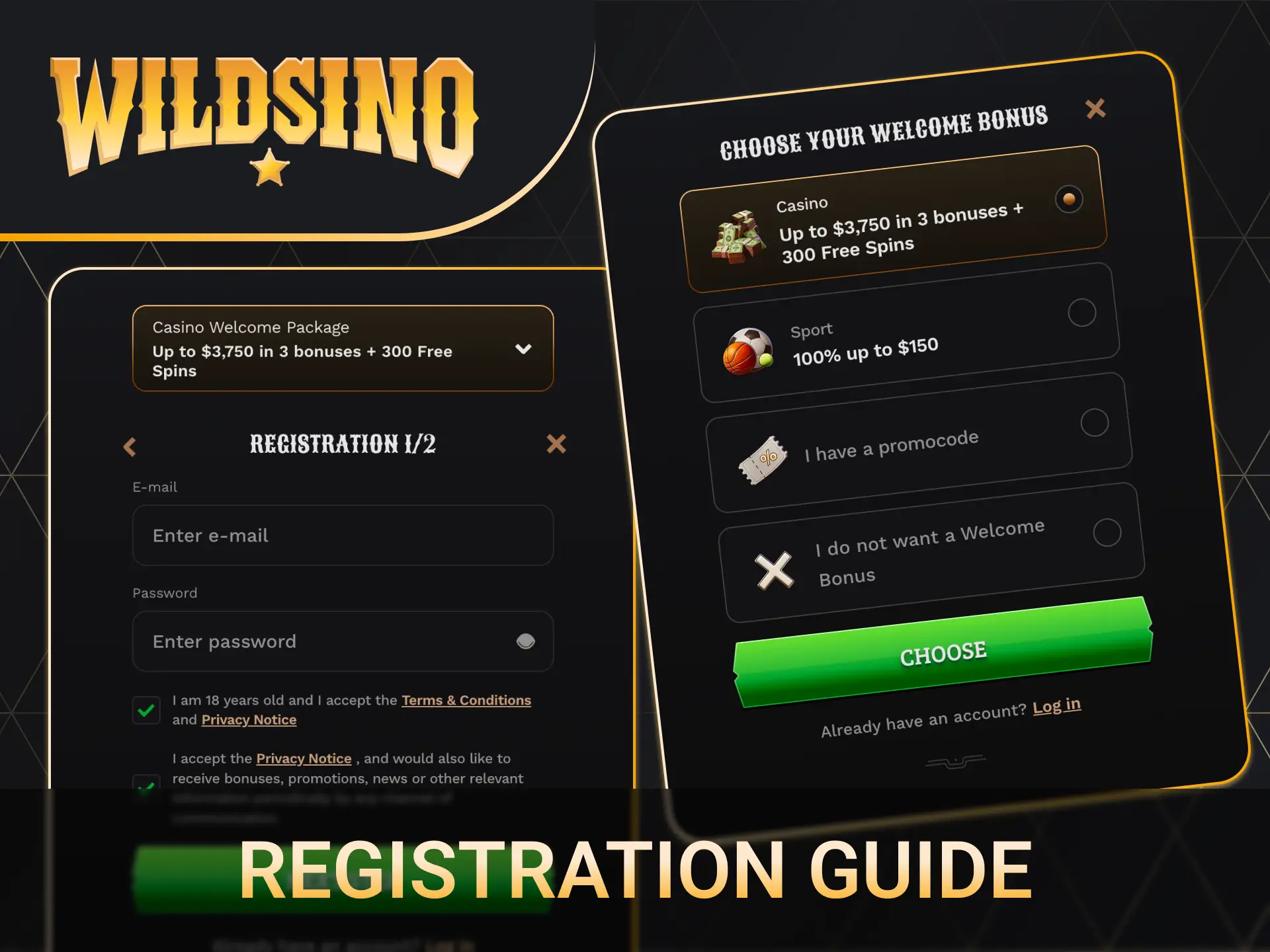 Register an official Wildsino account in Canada and start playing today.