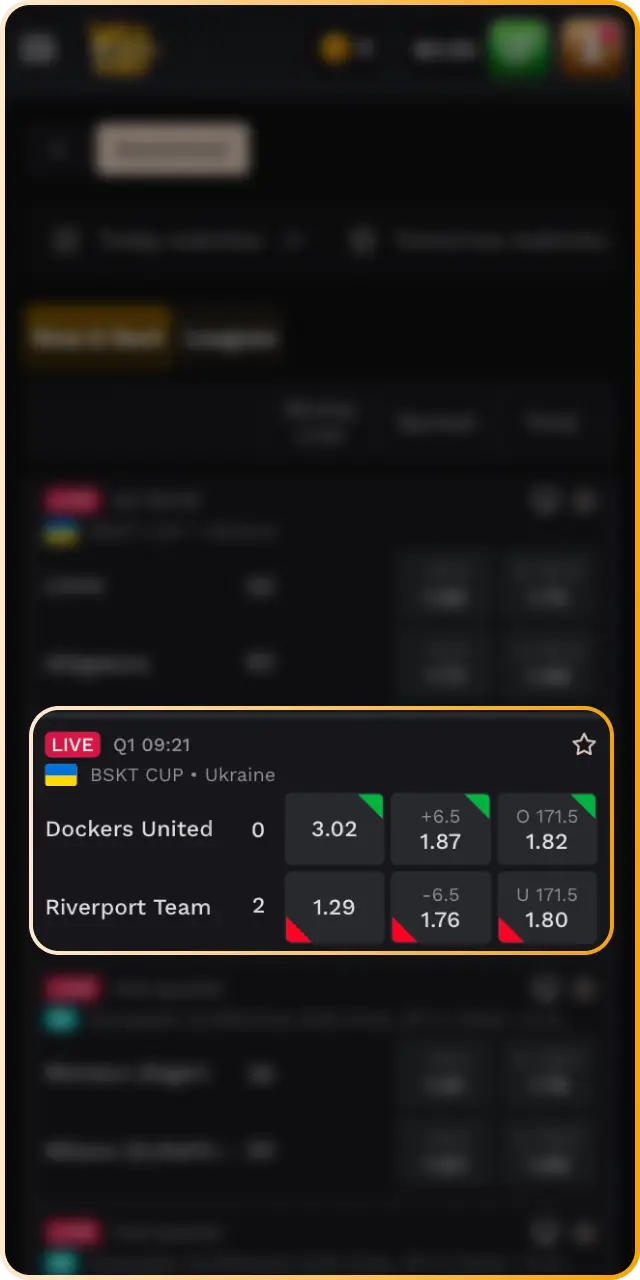Add desired outcomes to your Bet slip directly on Wildsino.