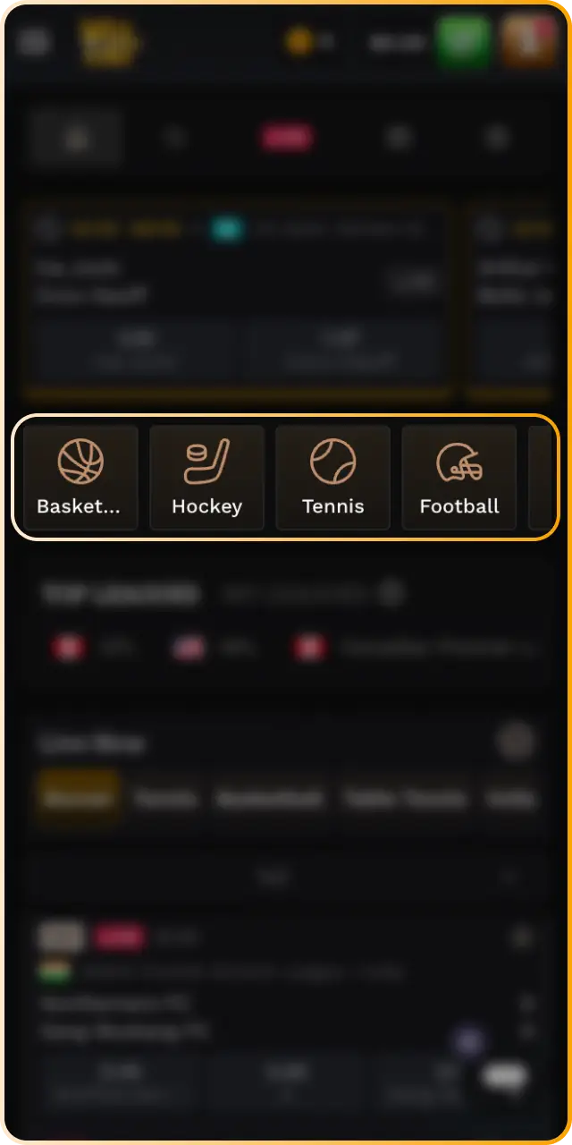 Select a sports market to create your Bet on Wildsino.