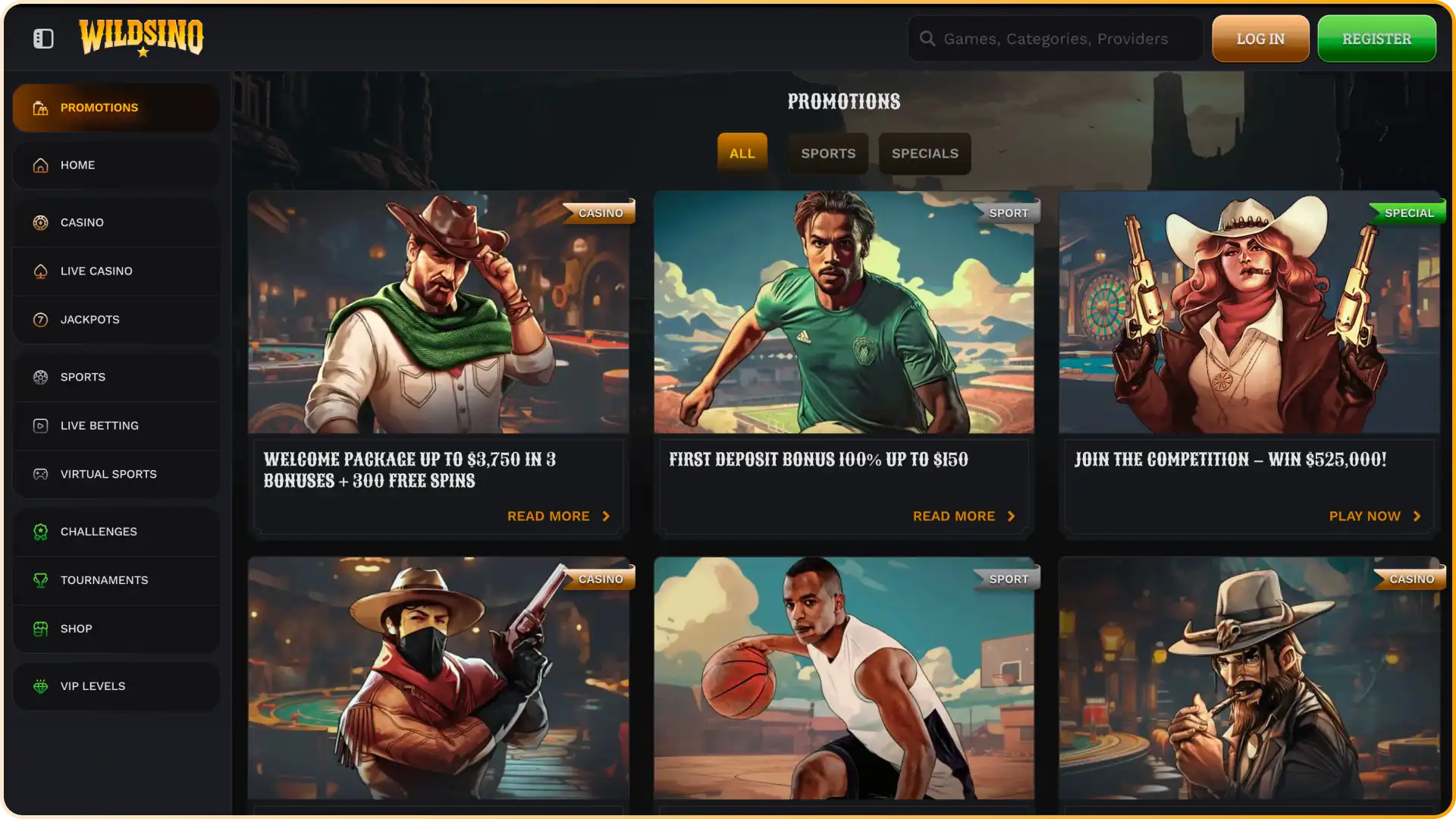 Check out the clear bonuses section to claim rewards at Wildsino.