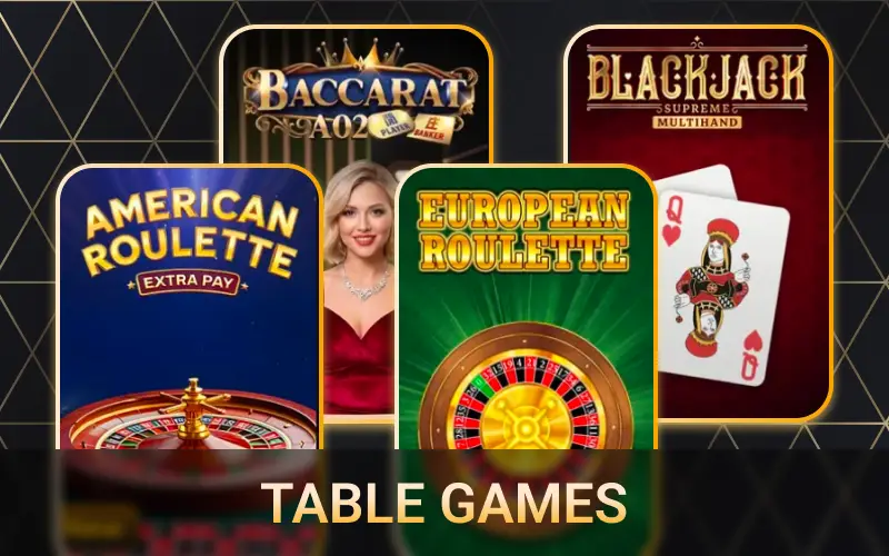 Test your luck with classic Table Games on Wildsino.